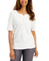 Petite Cotton Henley Top
